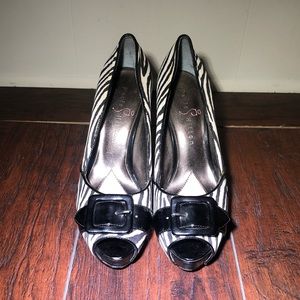 Paris Hilton Zebra Heels